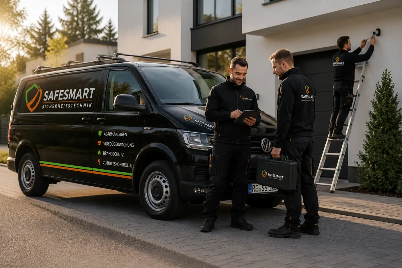 Safesmart Team im Beratungskontext für moderne Sicherheitstechnik