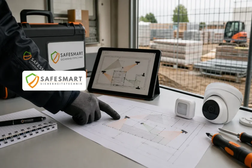 Safesmart Servicekoffer bei der Wartung einer Alarmanlage