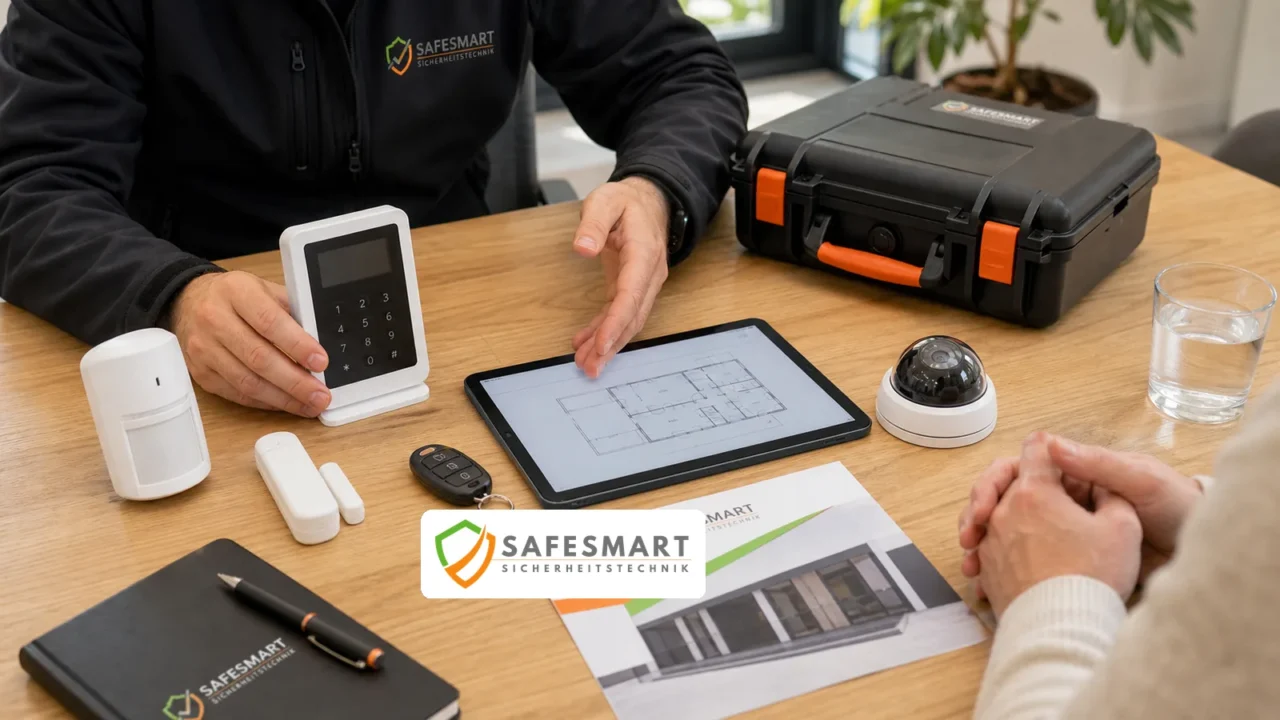 Alarmanlage Kamera und Zutrittskontrolle werden bei Safesmart gemeinsam geplant