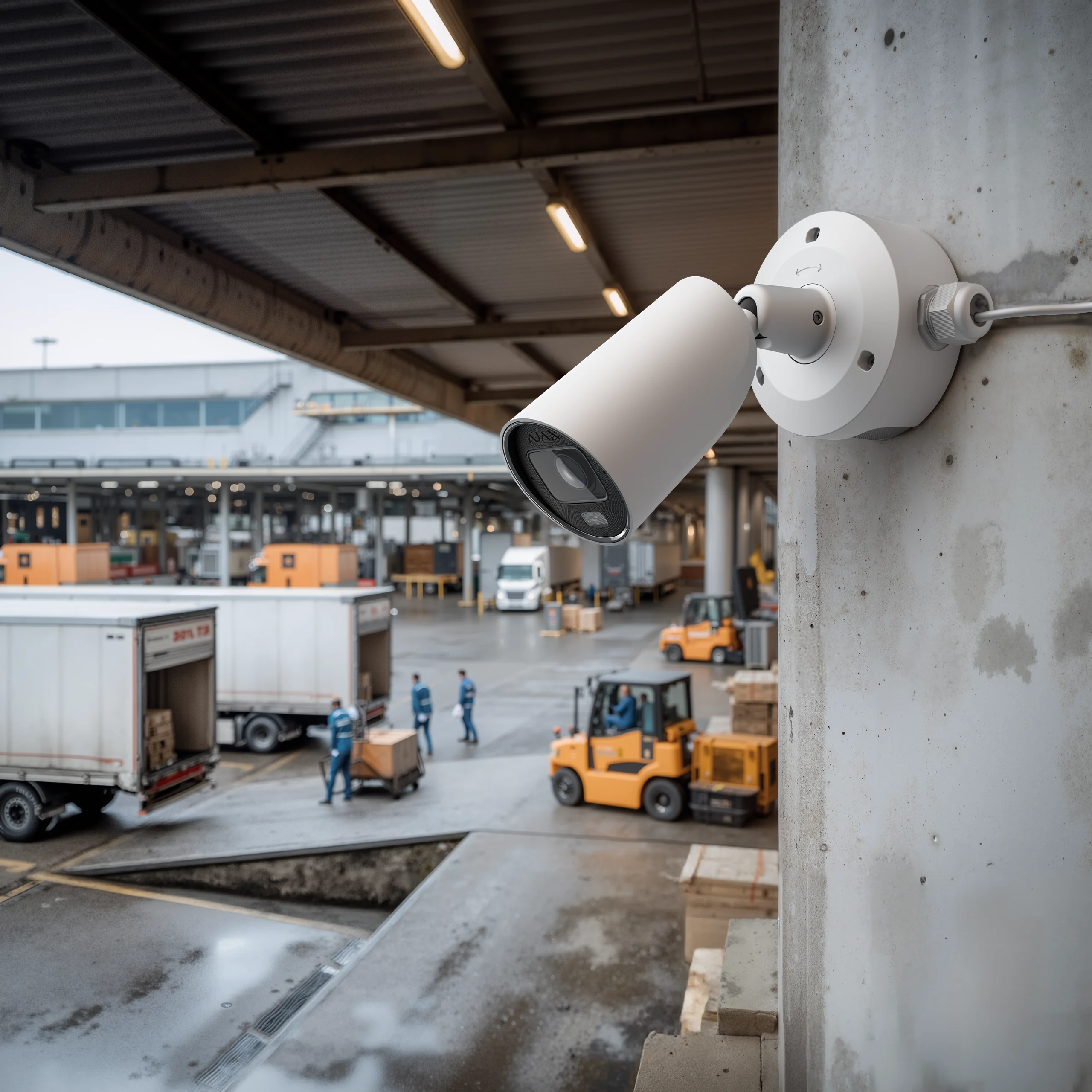 AJAX Superior BulletCam an einer Laderampe