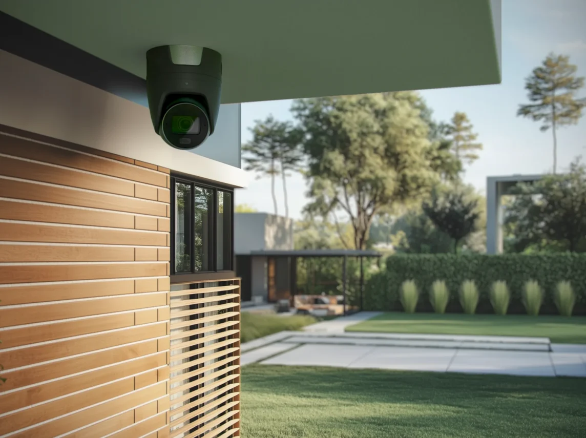 Originale AJAX Superior TurretCam an einem Wohnhaus