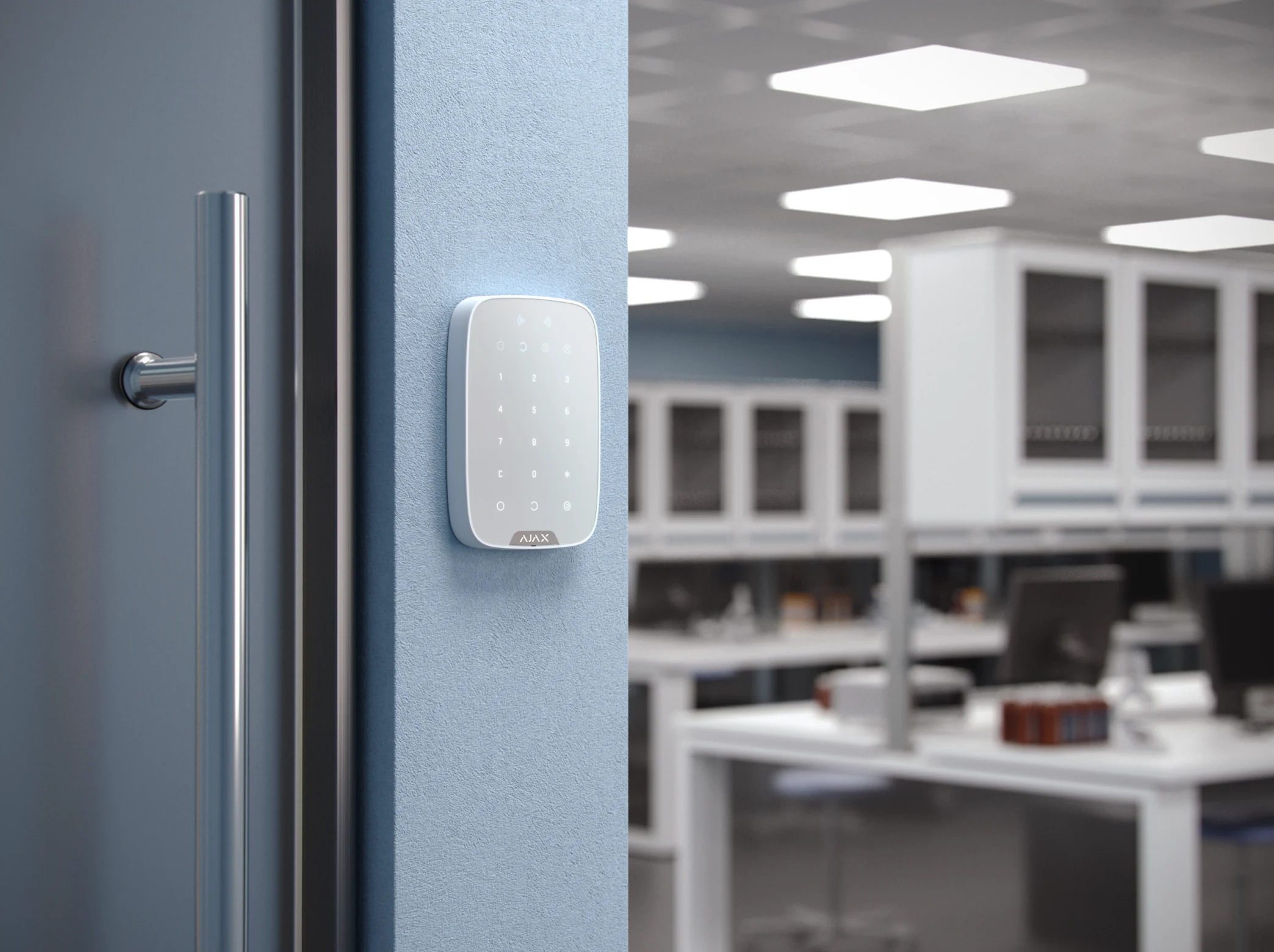AJAX Superior KeyPad Plus G3 in einem medizinisch sensiblen Bereich