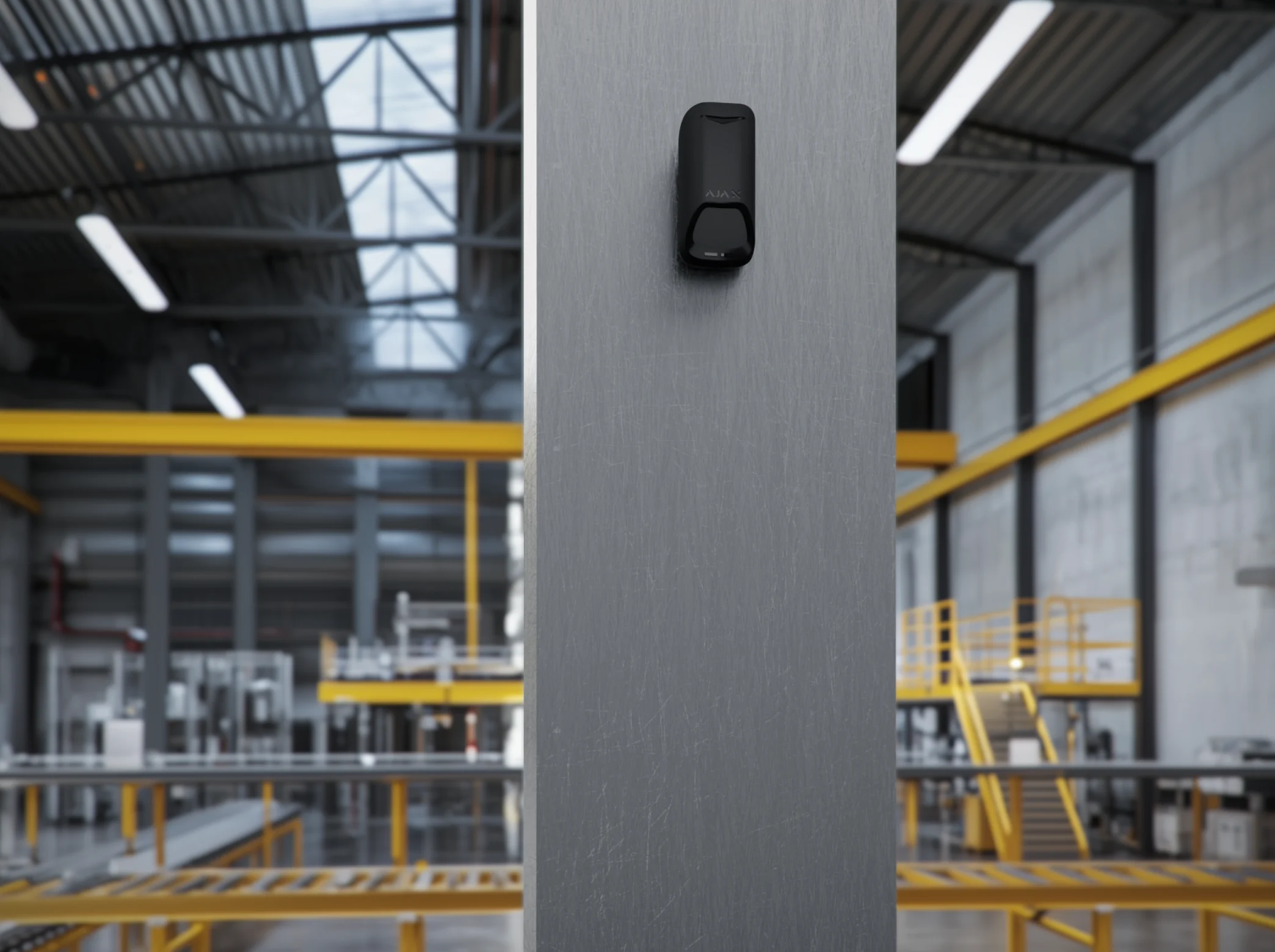 AJAX Superior MotionProtect G3 in einem Produktionsbereich