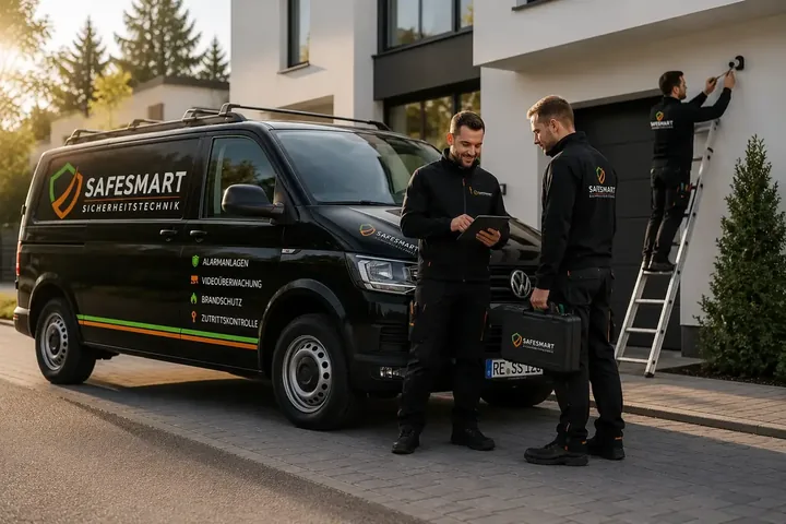 Safesmart Fachbetrieb für Alarmanlagen und Sicherheitstechnik bei der Beratung vor Ort