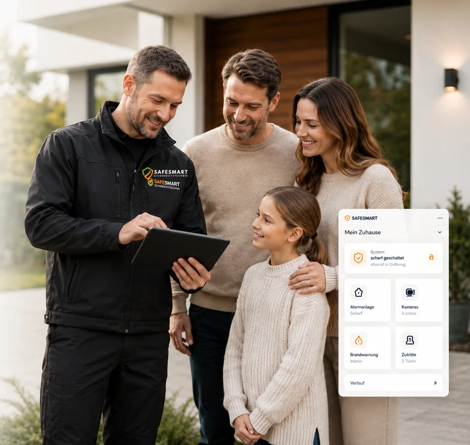 Safesmart Beratung zur Planung einer Alarmanlage für ein modernes Wohnhaus